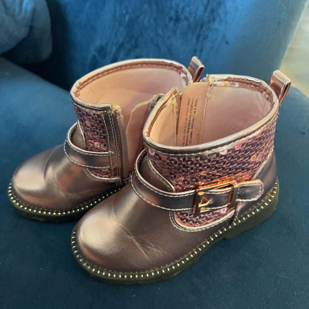 Self Esteem Kids Boots - Metallic Pink
